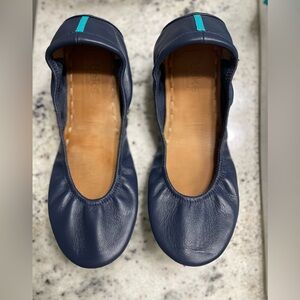 Tieks Women’s Leather Navy Flats SZ 9